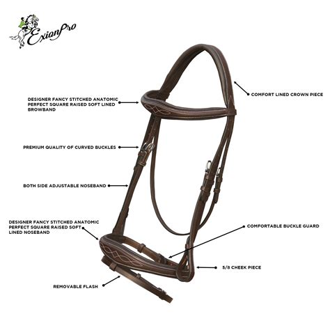 Fancy Stitched Anatomical Bridle with Rubber Reins - Bridles & Reins