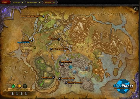 Legion Guide: Suramar Teleporter Network Map | Blizzplanet