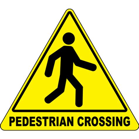 Yellow Pedestrian Crossing Floor Sign | DuraLabel