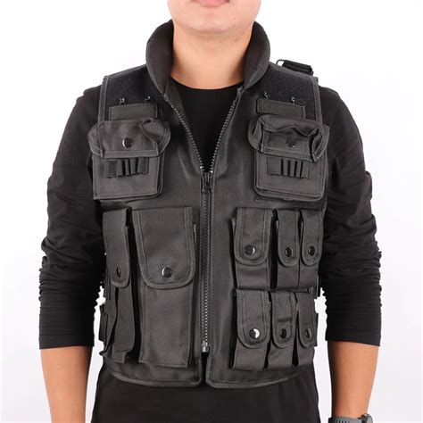 Outdoor Genuine Man's Tactical Vest Black Bulletproof Vest Model Tactical Vest cs Vest Swat ...