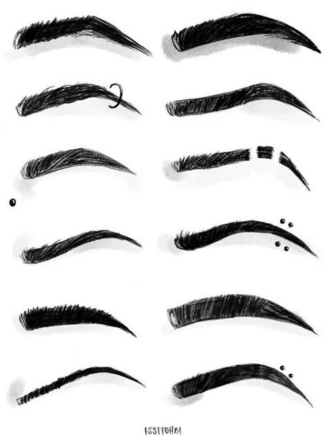 Anime Eyebrows, Eyebrows Sketch, How To Draw Eyebrows, Drawing Eyebrows ...