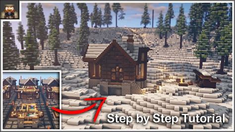 Minecraft Tutorial: How to Build a Winter Log Cabin (Full step by step ...