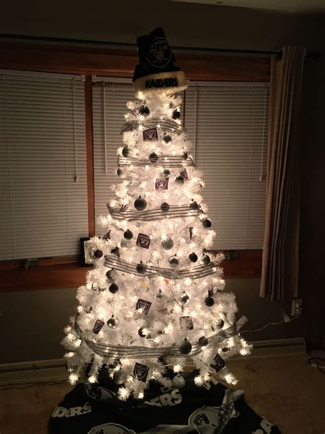 My Oakland Raiders Christmas tree. | Christmas inspiration, Christmas tree, Christmas