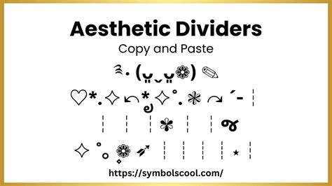 Aesthetic Dividers Symbols Copy and Paste