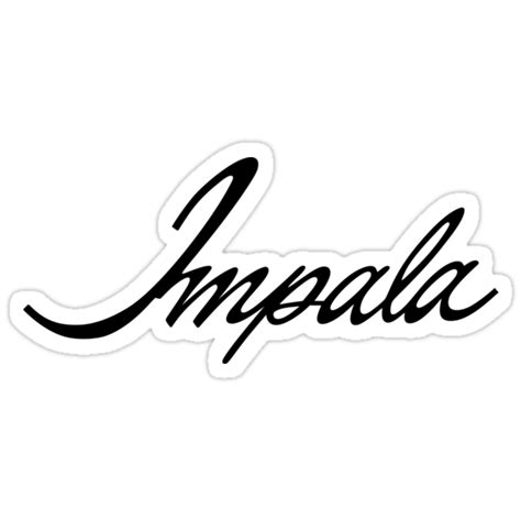 "Chevrolet Impala Script" Stickers by ItsMeRuva | Redbubble