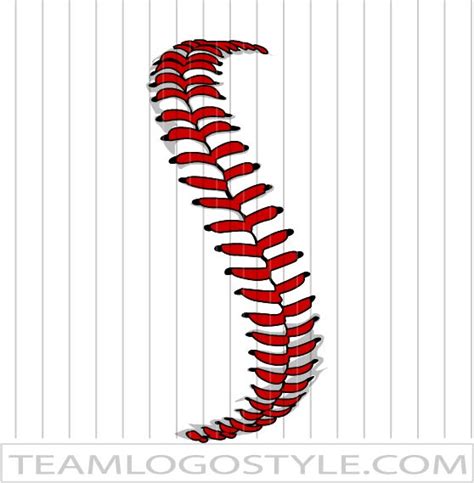 Baseball Laces Clip Art | Easy to Edit Vector Images | EPS JPG and PNG