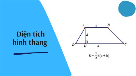 Công thức tính diện tích hình thang và bài tập vận dụng