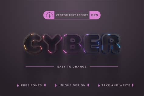 Cyber - Editable Text Effect, Font Style (2349808)