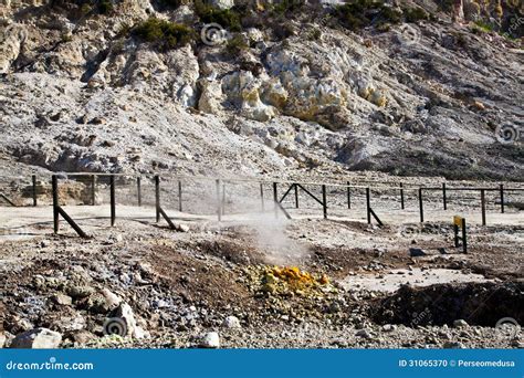 Solfatara - Volcanic Crater Stock Photo - Image of geyser, region: 31065370