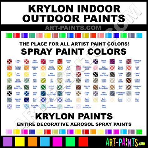 Krylon Spray Paint Color Palette Architectural Design - vrogue.co