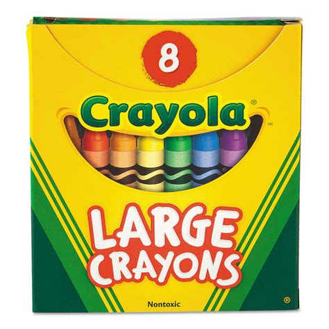 Large Crayons, Tuck Box, 8 Colors/Box - Reparto