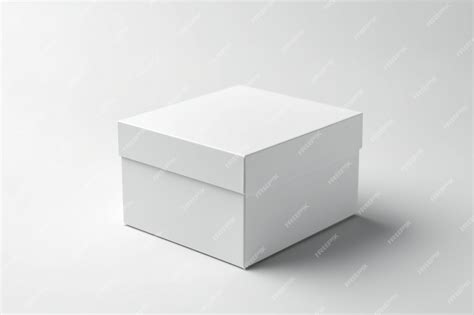 Premium AI Image | Empty white box mockup on white background