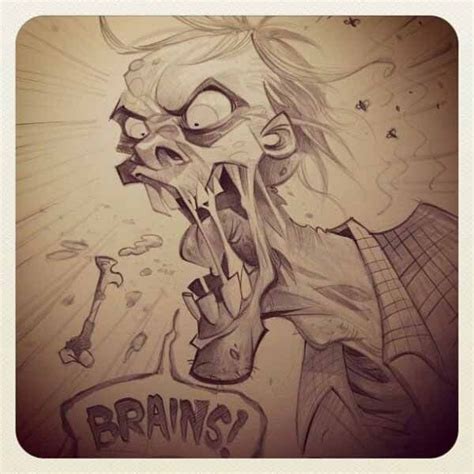 40 Creepy Zombie Drawings, Illustrations & Concept Art Inspiration | Zombie drawings, Sketches ...