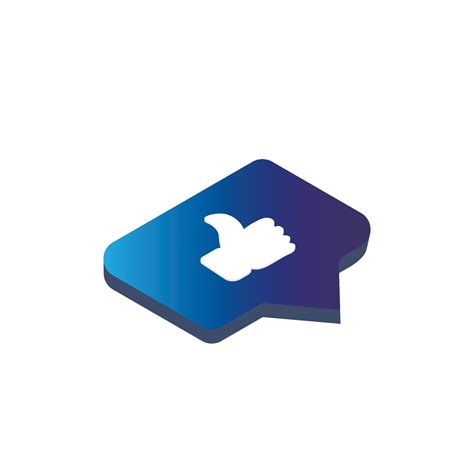 Like button on social media. Isometric design 13657810 Vector Art at ...