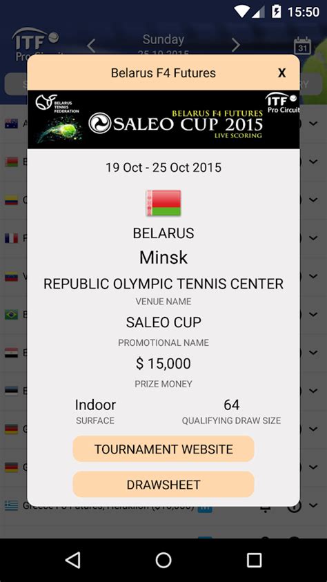 ITF Pro Tennis Live Scores - Android Apps on Google Play