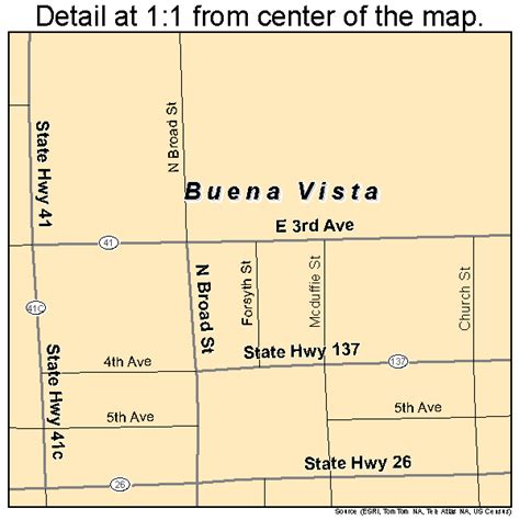 Buena Vista Georgia Street Map 1311728