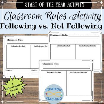 Classroom Rules Activity by Strategic Teaching | TPT