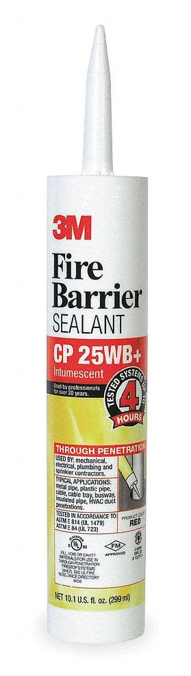 3M, Caulk, Red, Fire Barrier Sealant - 5Z337|CP-25WB+10.1OZ - Grainger