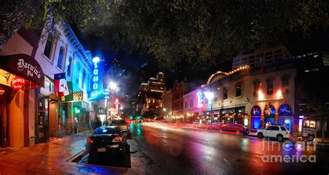 Night on 6th Street - Austin Texas Photograph by Bruce Lemons - Fine Art America