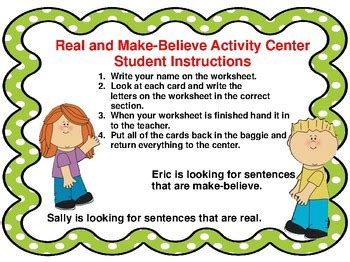 Real and Make-Believe Activity Center and MORE by Virginia Conrad