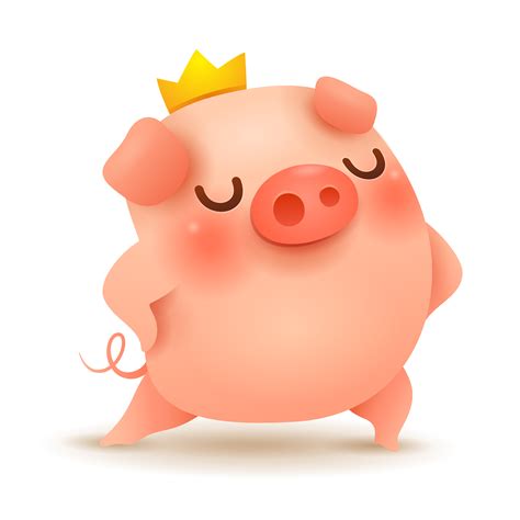 The King Pig 273900 Vector Art at Vecteezy