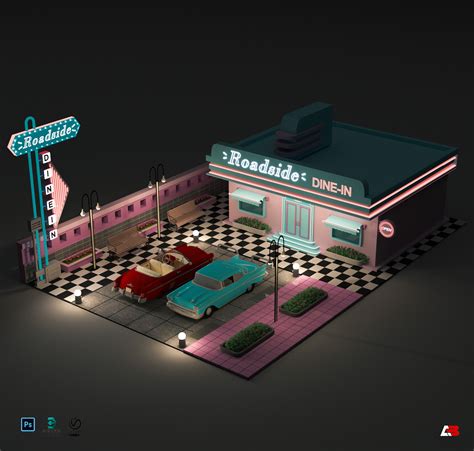 ArtStation - That 70s Diner