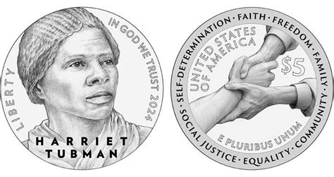 Designs revealed for 2024 Tubman commemorative coins