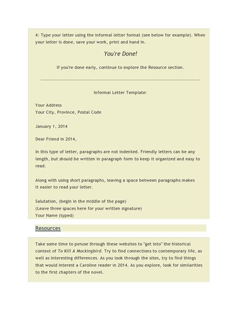 40 Great Informal Letters (Format Examples & Templates)