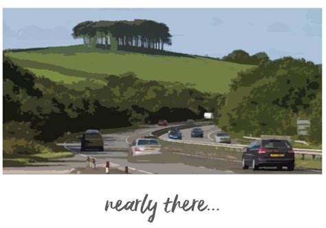 Nearly There Trees Print, Nearly Home Trees, Cornwall, Devon, A30, Grandma's Trees, Holiday ...