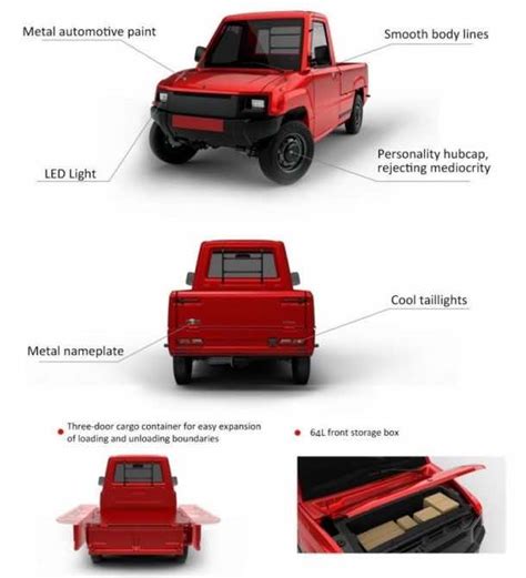 This Mini Electric Pickup Truck With 110 KM Range Costs Only $2,600