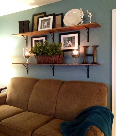 shelves above couch - Bing Images | Living room shelves, Family room ...