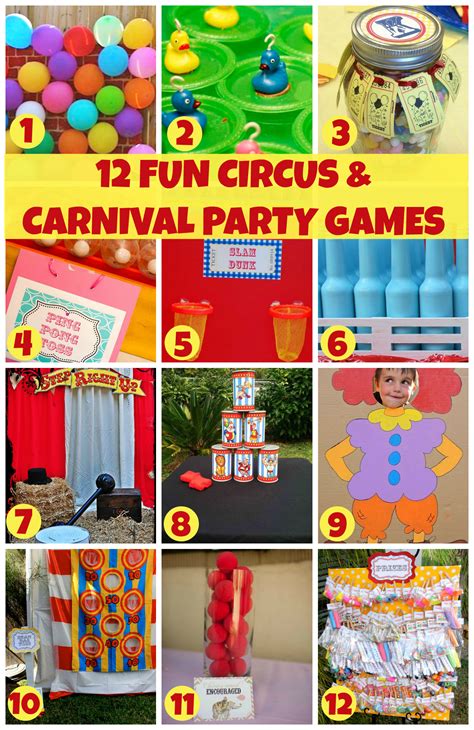 12 Fun Circus Carnival Party Games | Catch My Party