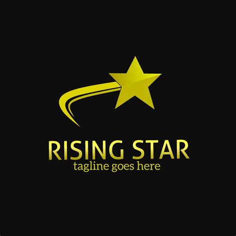 Template logo rising star golden color 12786486 Vector Art at Vecteezy