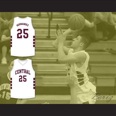 Aaron Hernandez 25 Bristol Central Rams White Basketball Jersey Killer ...