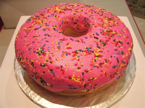 Donut cake with sprinkles