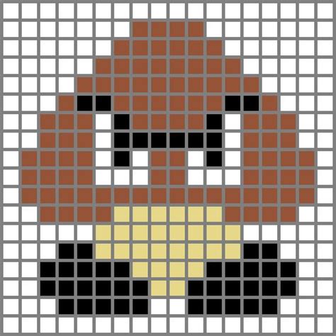 goomba pixel grid - Google Search | Coloriage halloween a imprimer, Pixel art, Coloriage halloween