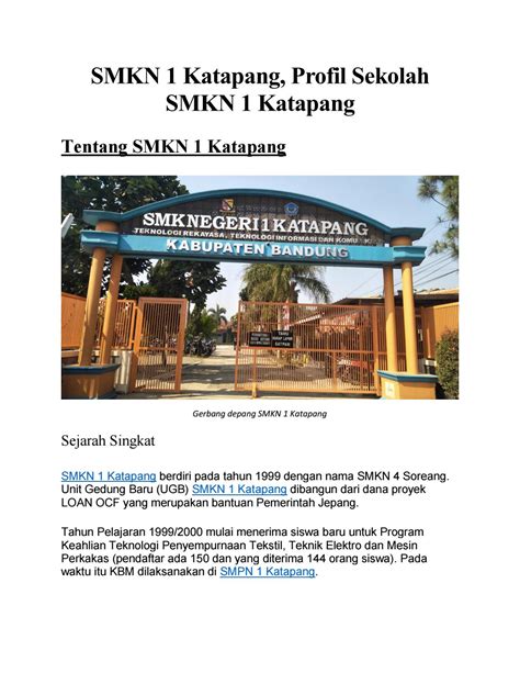 SMKN 1 Katapang, Profil Sekolah SMKN 1 Katapang by Jas Almamater - Issuu