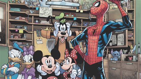 Spider-Man parties with Mickey Mouse in these Amazing Fantasy #1000 ...