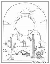 Free DESERT LANDSCAPE Coloring Pages For Download Printable PDF sketch template