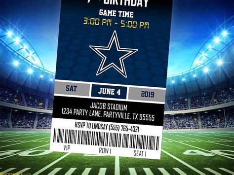 Football Ticket Invitation NFL Ticket Invite Football Themed - Etsy