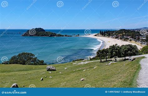 View of Tauranga from Mount Maunganui in New Zealand Stock Image ...