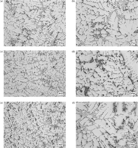 Microstructure of T7 heat treated samples where (a), (c) and (e ...