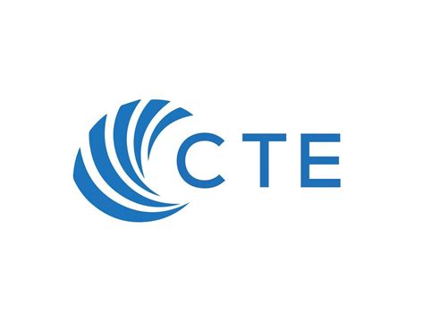 CTE letter logo design on white background. CTE creative circle letter ...