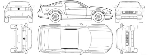 The Blueprintscom Blueprints Gt Cars Ford Mustang V8 | Ford mustang, Ford mustang gt, 2006 ford ...
