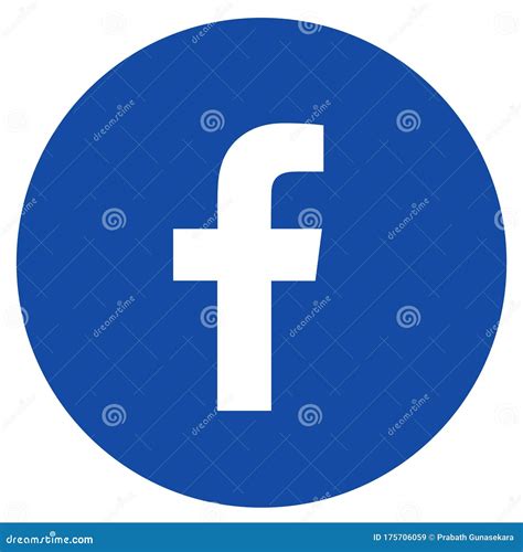 Colored facebook logo icon editorial stock image. Illustration of blue - 175706059