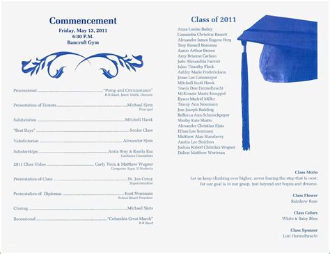 Printable Graduation Program Template