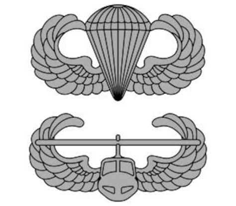 US Army Parachutist and Air Assault Badges Stacked Vector - Etsy