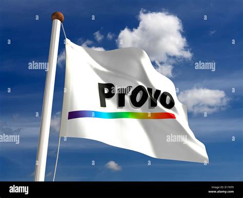 Utah Provo City flag (isolated with clipping path Stock Photo - Alamy