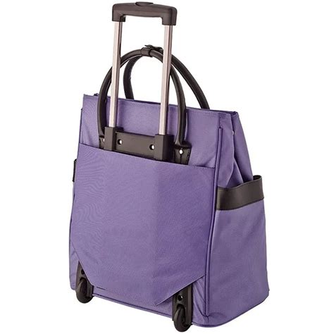 Fashion Ladies Rolling Tote Handbag With Wheels Trolley Tote Travelling Bags - Buy Tote Handbag ...