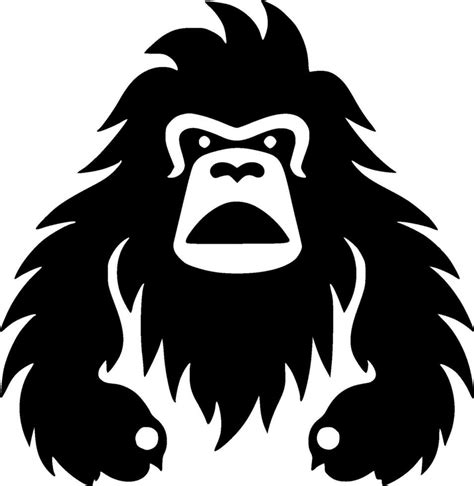 Bigfoot - Black and White Isolated Icon - Vector illustration 26707114 Vector Art at Vecteezy